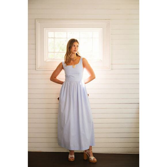La Maregold The Emiliana Maxi Dress - M Sky Stripe - Picture 1 of 6